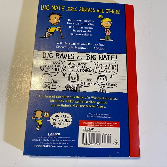 5 Big Nate books,Goes for Broke,Strikes Out,On a Roll, Flips Out.GUC see notes - Picture 8 of 13